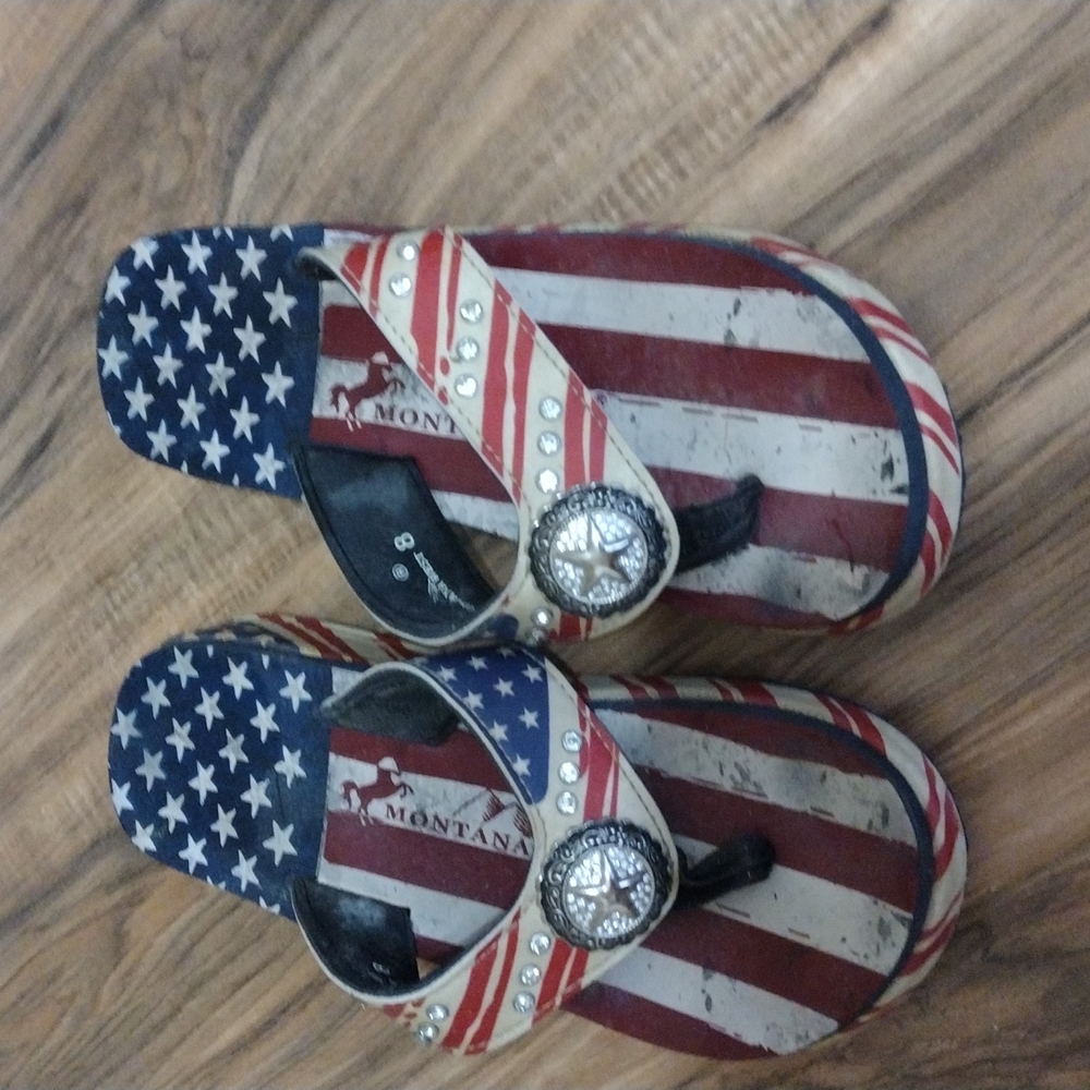 Montana west 2inch high American flag flops